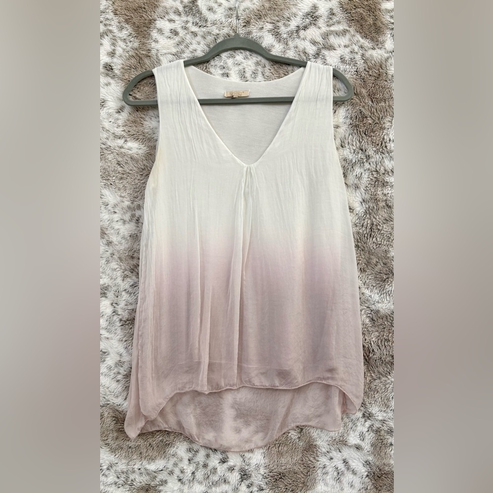 Elegant Cream and Pink Women's Top